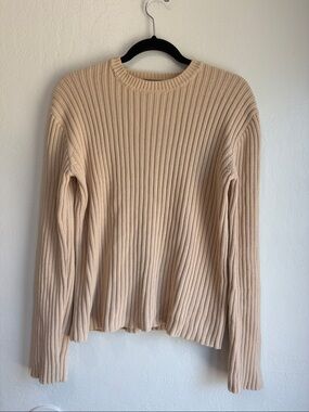 J Crew cotton ribbed crewneck sweater, women’s medium cotton